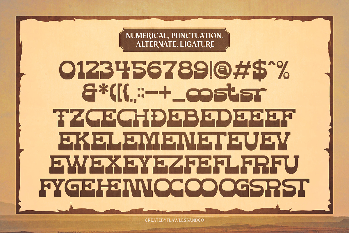 Dusty Rodeo - Vintage Western Font, a Serif Font by Flawless And Co (Photo 10 of 10)