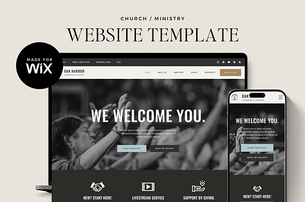 Church Ministry Wix Website Template