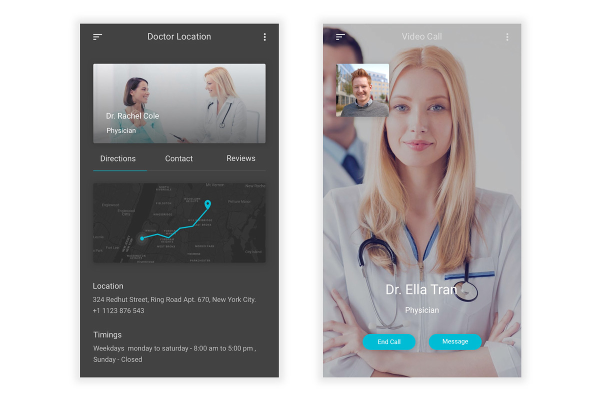 Find Doctor & Physician Sketch App, an UI Kit Template by themelove (Photo 13 of 13)