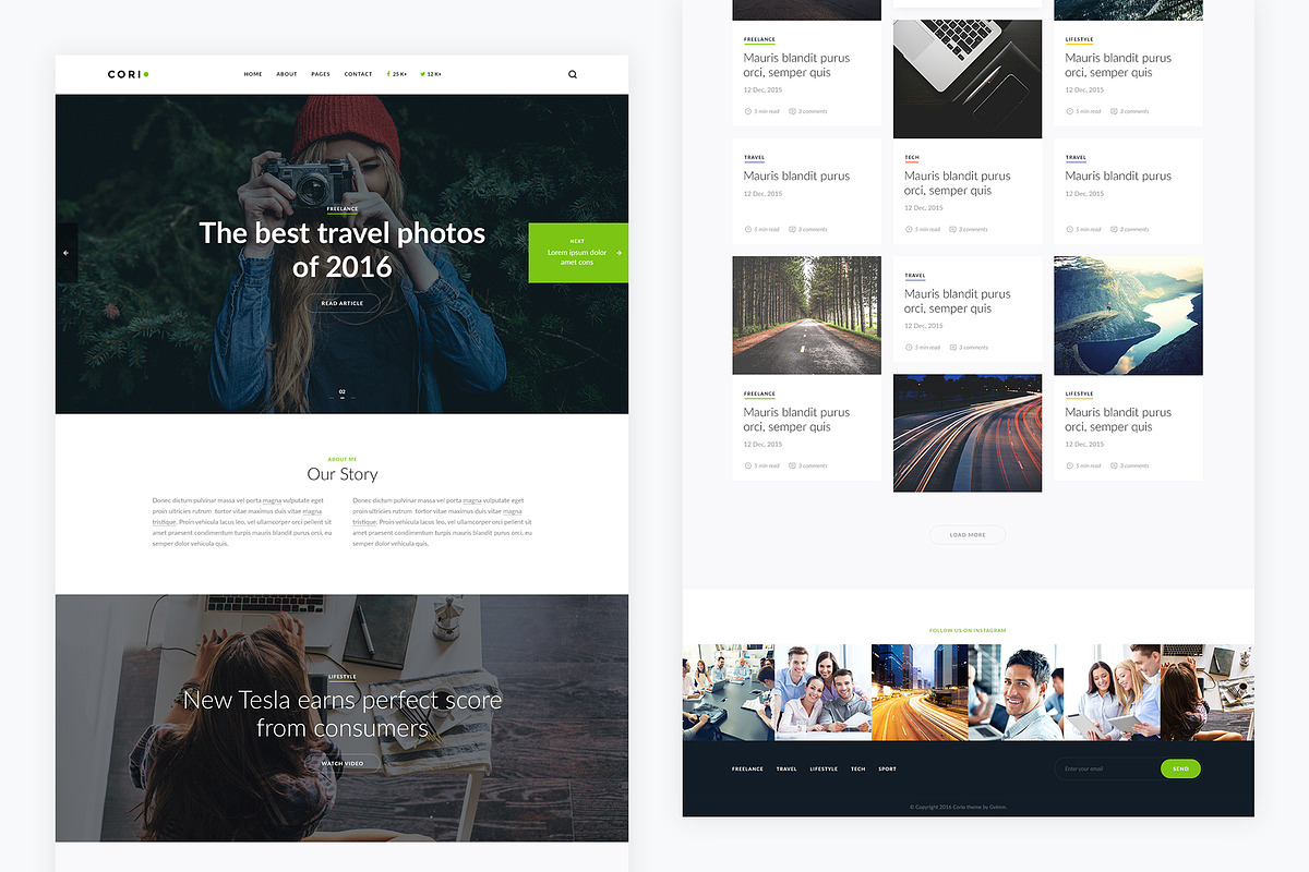 Corio — Blog PSD Template, a Websites & App Template by artemmashirov (Photo 1 of 4)