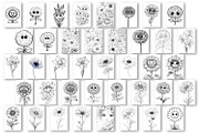 Summer flowers Coloring pagess, a Decorative Illustration by ElenazlataArt (Thumbnail 3 of 5)