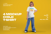 4 Mockups of a Children's T-shirt, a Shirt Mockup by Grow Design Craft Studio (Thumbnail 1 of 7)