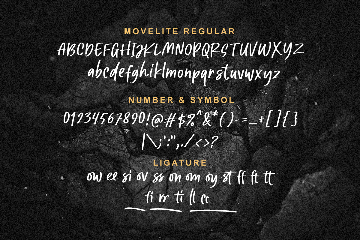 Movelite - Bold Handwriting Font, a Font by Bale Type (Photo 9 of 9)