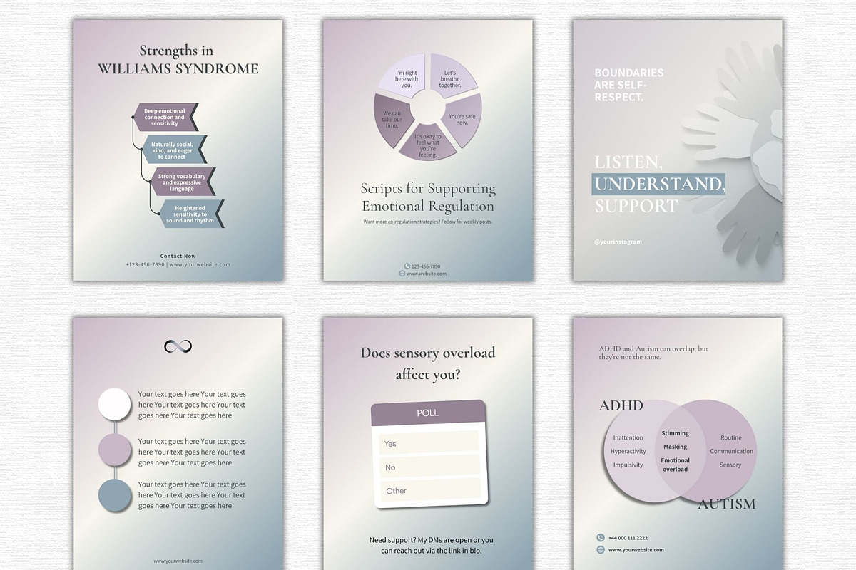 Neurodivergent Canva Templates preview 4