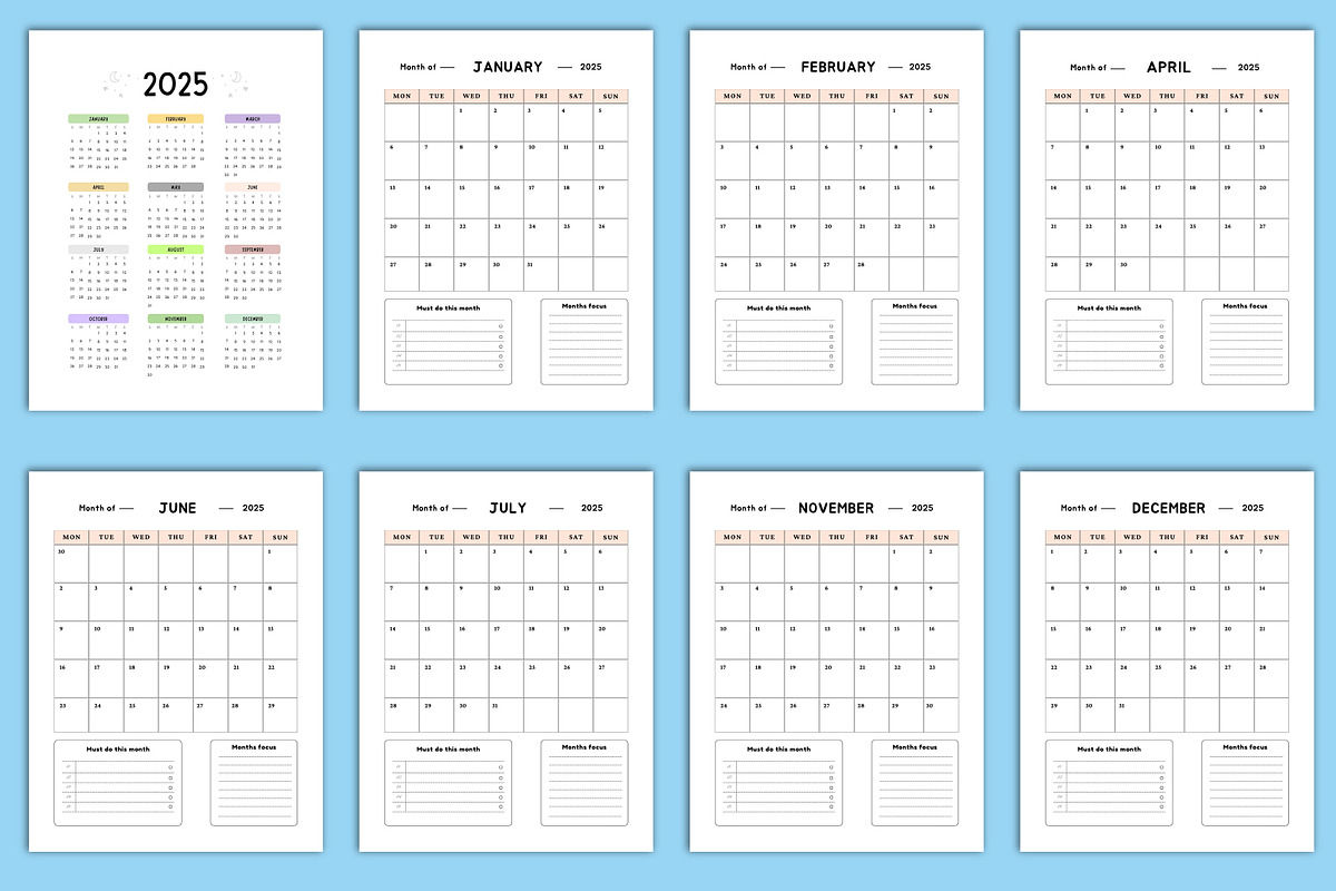 2024-2025 That Girl Planner Canva, a Stationery Template by Designmela01 (Photo 3 of 8)