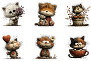 Kitten Watercolor Clipart, a Seasonal Illustration by CreationArt (Thumbnail 4 of 5)