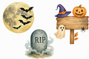Retro Halloween Clipart Bundle, an Illustration by Libby Wishes (Thumbnail 9 of 9)