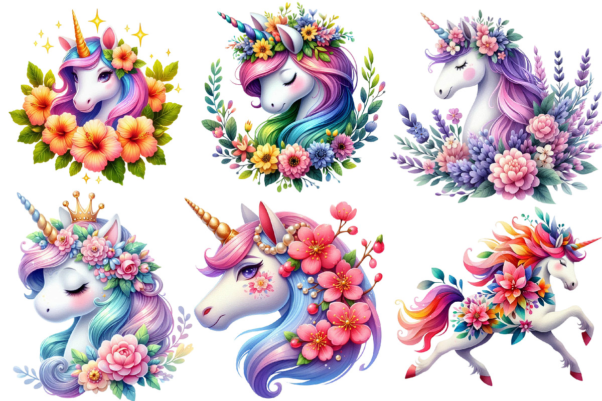 Colorful Magical Unicorn Sublimation, an Illustration by Designworld (Photo 2 of 5)