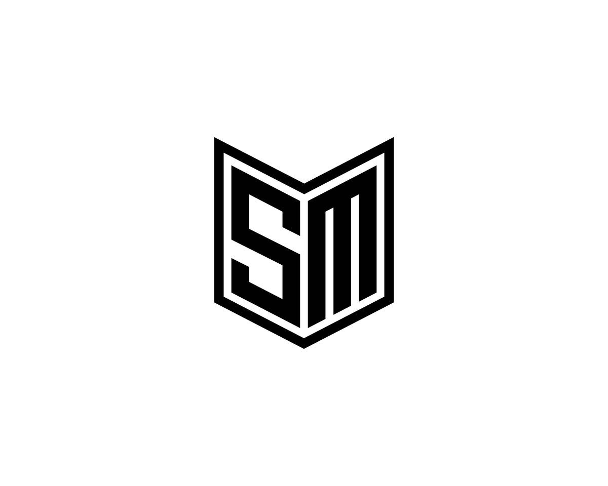 SM logo design vector template, a Branding & Logo Template by xcoolee