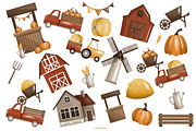 Autumn farm-kids collection, a Seasonal Illustration by Linerisyart (Thumbnail 2 of 23)
