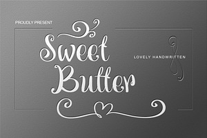 Sweet Butter - Lovely Handwritten, a Handwritten Font by Attractype