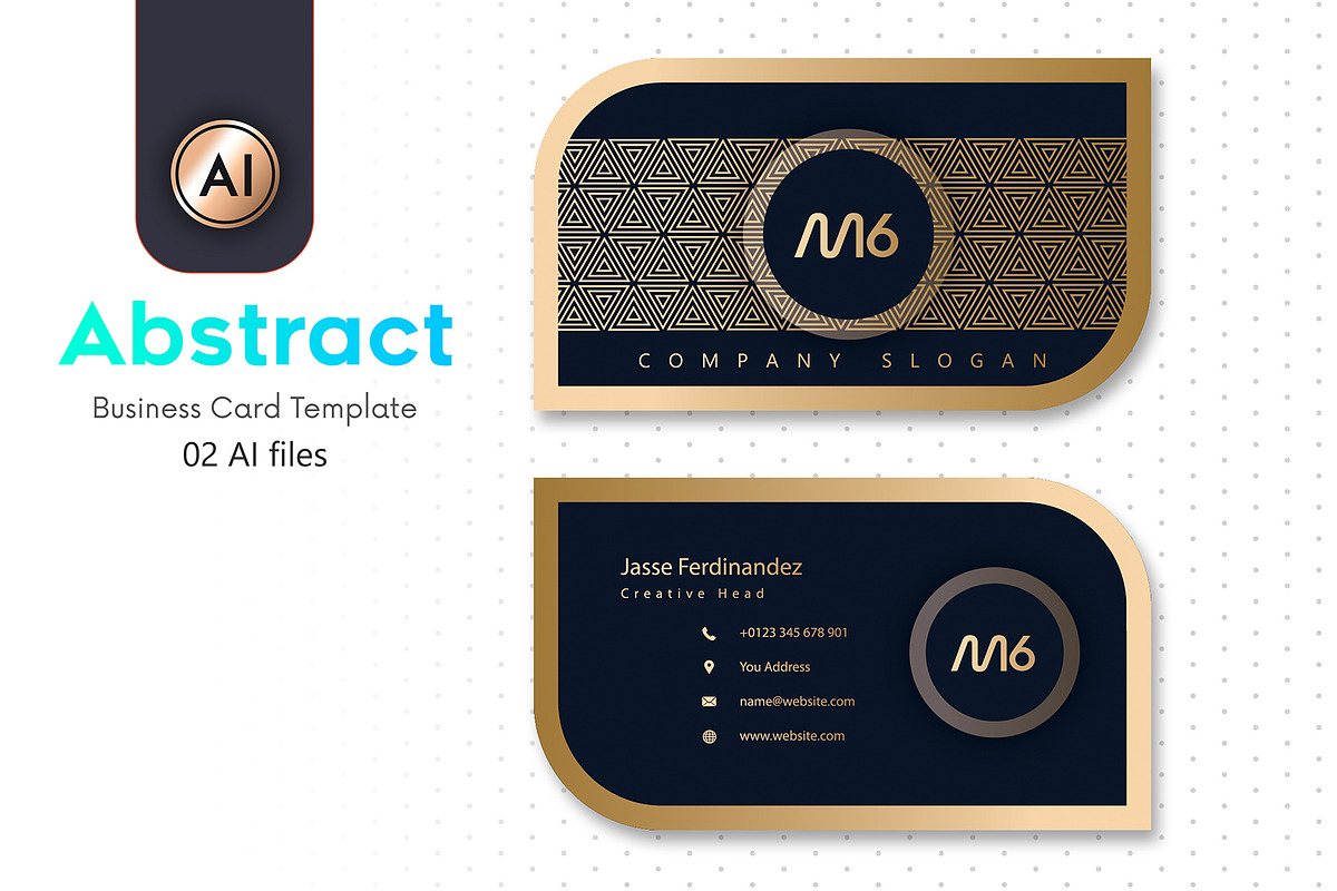 Abstract Business Card Template - 19, a Business Card Template by M6 Gallery