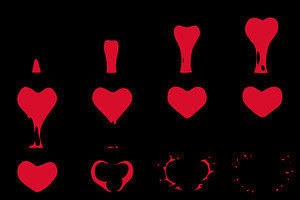Sprite Sheets Heart. Ready for games