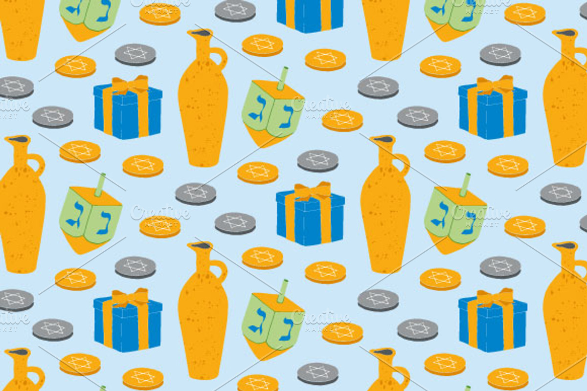 Happy Hanukkah: Clip Art, a Food Illustration by Amy Ina Studio (Photo 3 of 3)