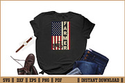 Farmer Tractors American Flag SVG, a Work Illustration by Handy Arts Studio (Thumbnail 2 of 3)