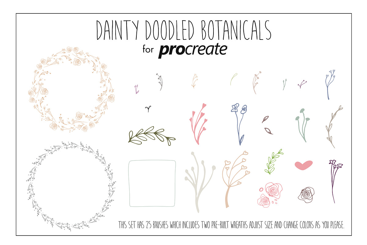 Dainty Doodled Botanicals
