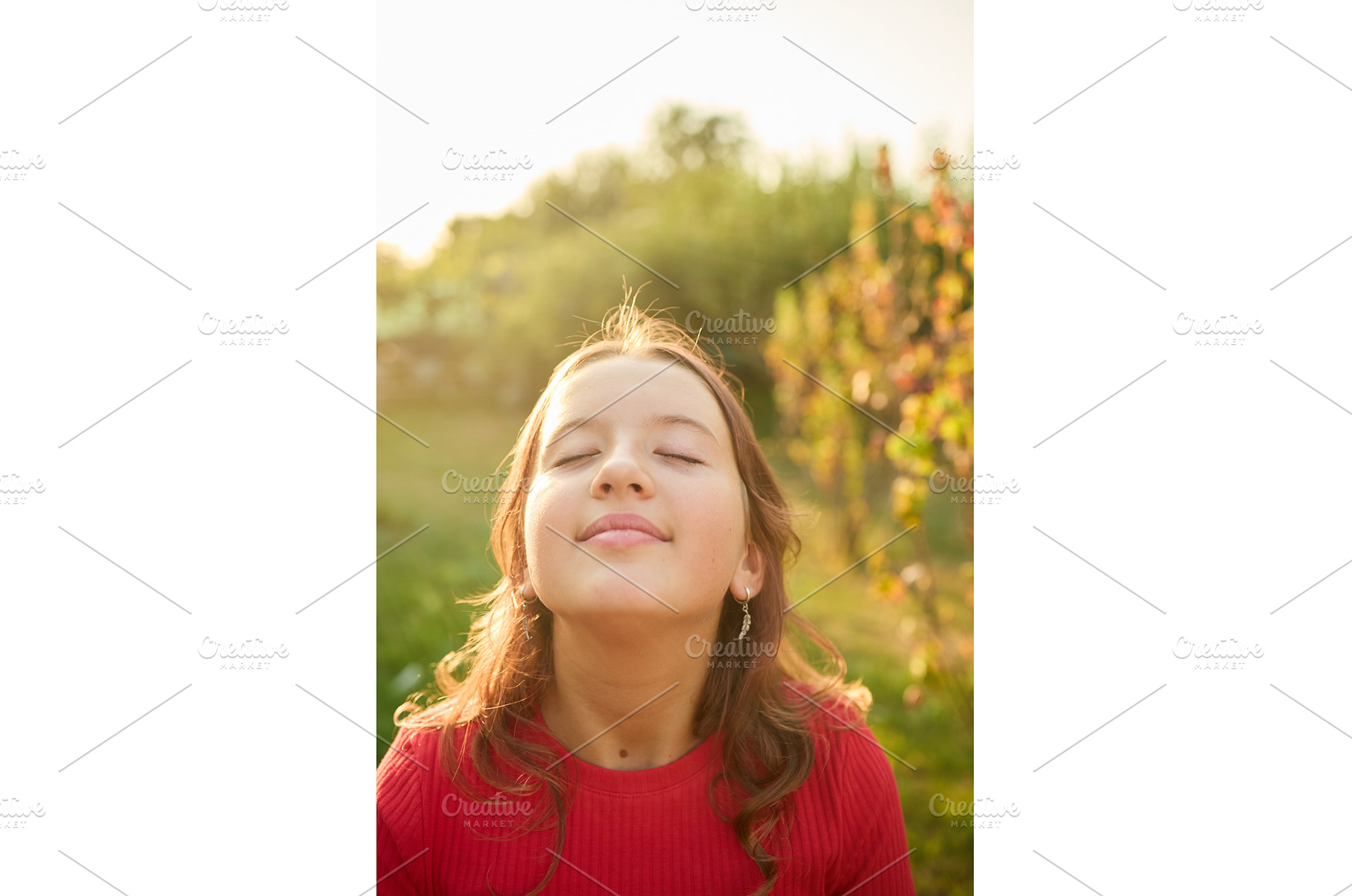 Girl enjoys the warmth of sunlight, a Nature Photo by IlliaBondarPhotography