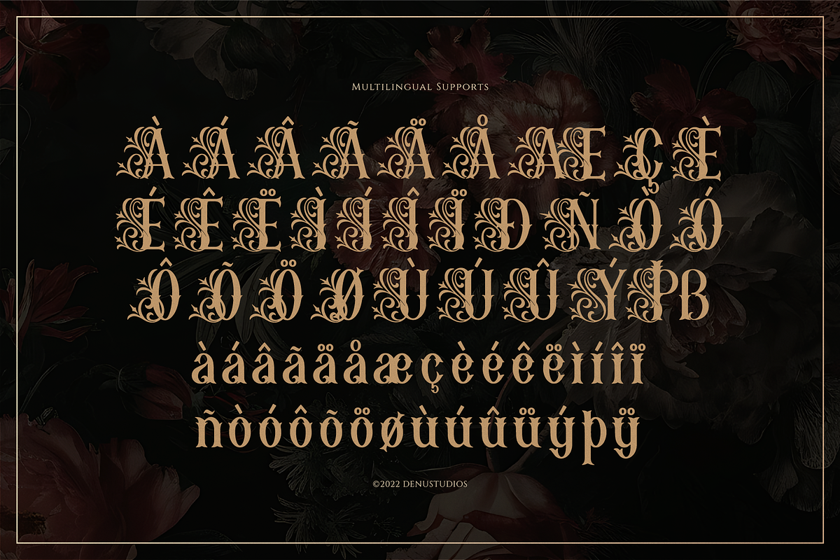 Mozathia | Decorative Display Font, a Blackletter Font by Denustudios (Photo 11 of 12)