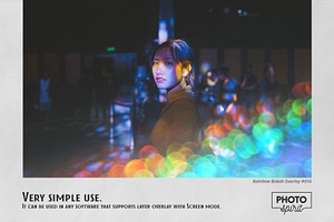 Rainbow Bokeh Effect Overlays