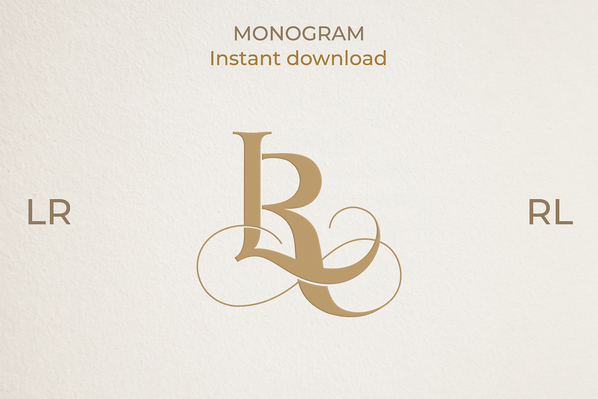 LR RL Wedding Monogram Logo, a Branding & Logo Template by LogoAV (Photo 6 of 6)
