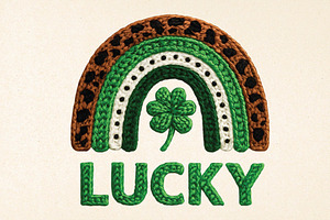 St. Patrick's Day Lucky Rainbow Png, an Illustration by DreamPrint404