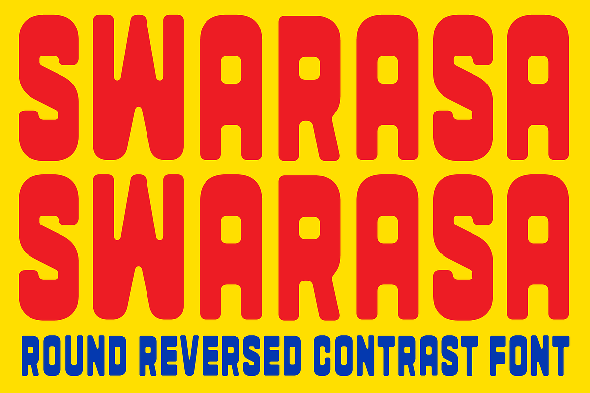 Swarasa – Chunky Reversed Contrast, a Font by Griyo Type (Photo 1 of 9)