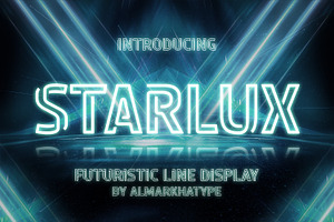 Starlux – Sci-fi Neon Font