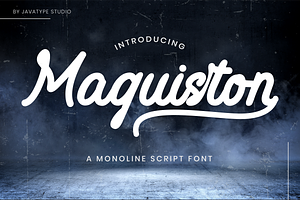 Maguiston  a Monoline Script Font