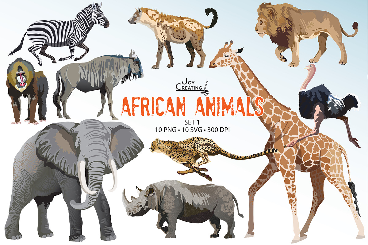 African Animals Clipart, an Animal Illustration by Joy Creating LLC (Photo 2 of 2)