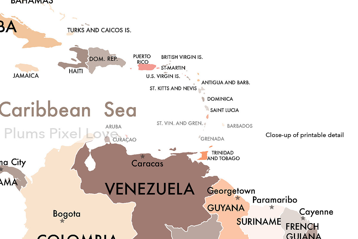 Detailed World Map 60x40 max - jpeg, a Work Illustration by Plums Pixel Love (Photo 4 of 11)