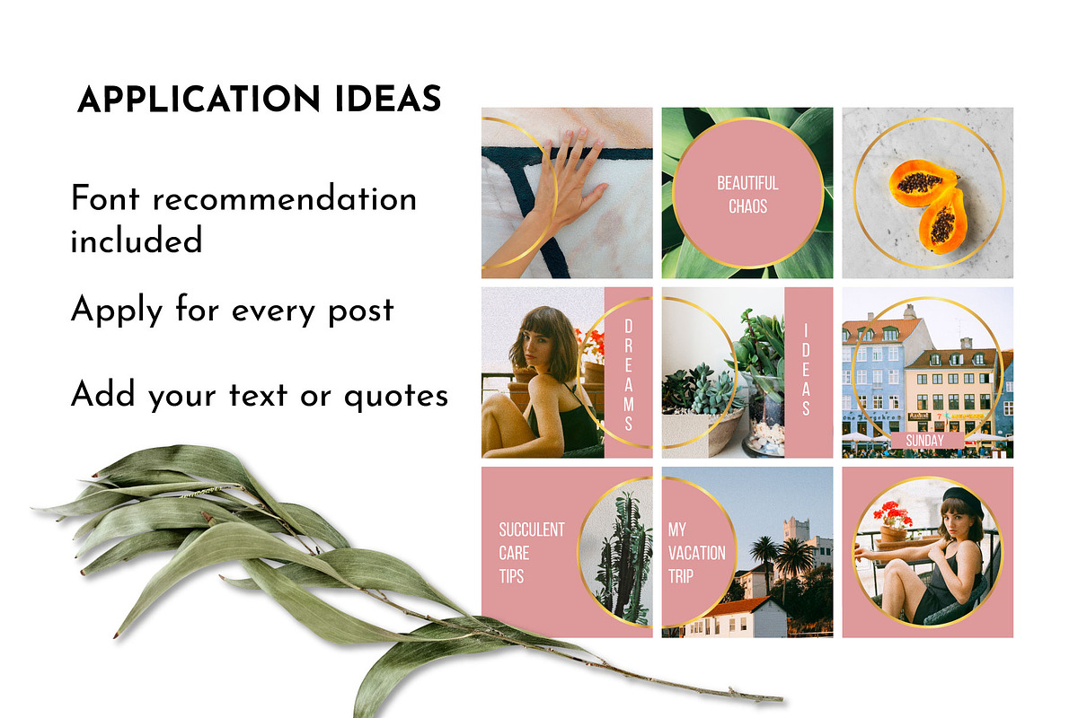 Instagram Post Templates & Icons Set preview 5