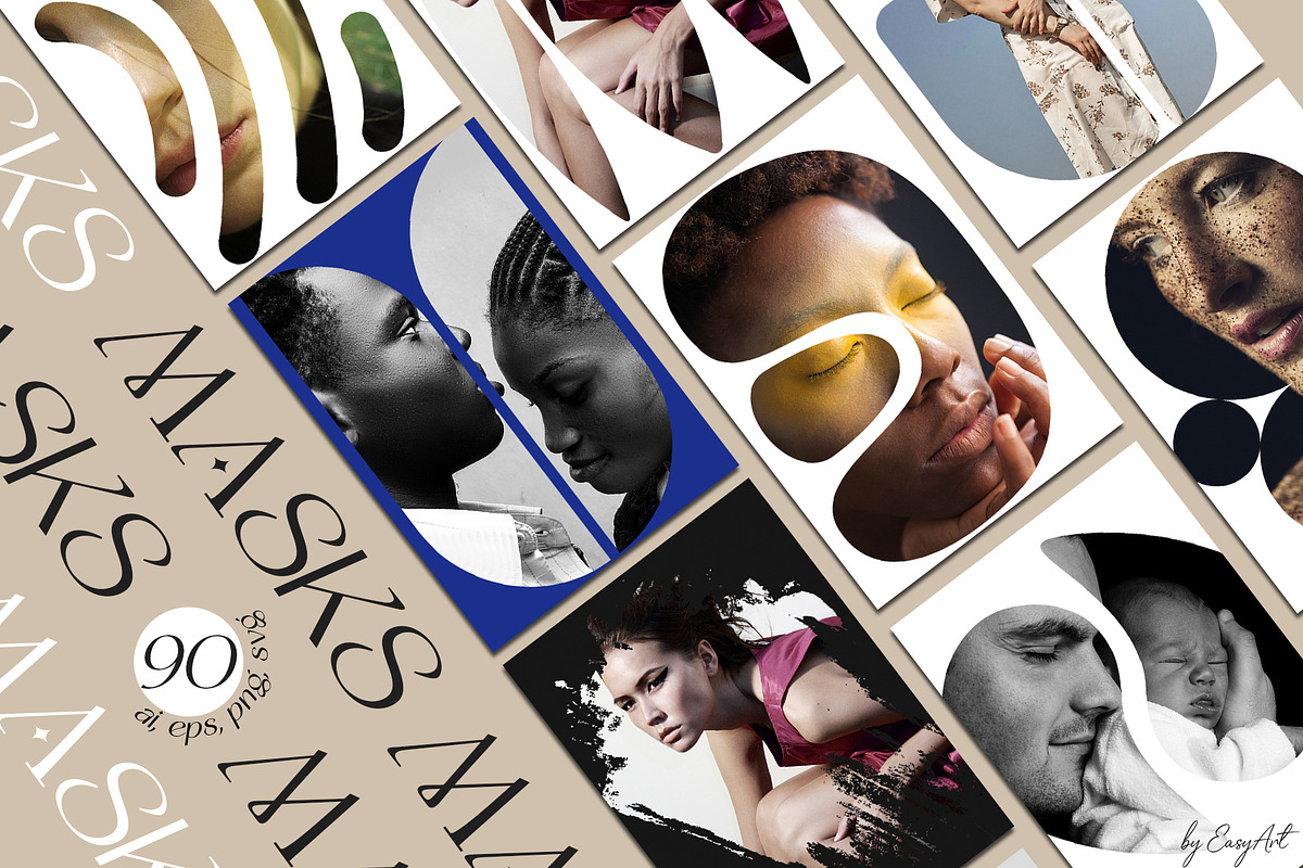 Abstract Masks Shapes Collection, a Graphic by EasyArt (Photo 1 of 11)