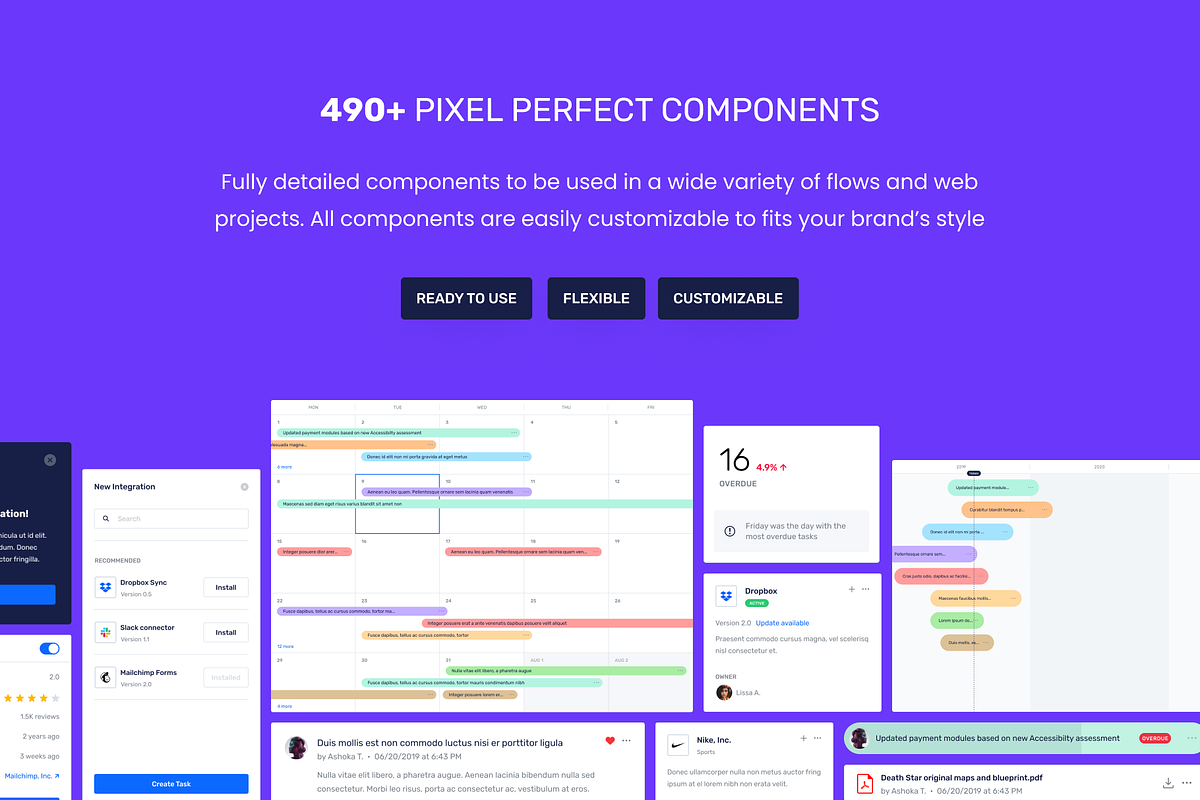 TREVA UI Kit & Design System, an UI Kit Template by Tarful Creative (Photo 3 of 8)