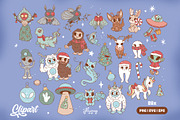 Cryptids love Christmas, a Seasonal Illustration by Huxmay (Thumbnail 2 of 8)