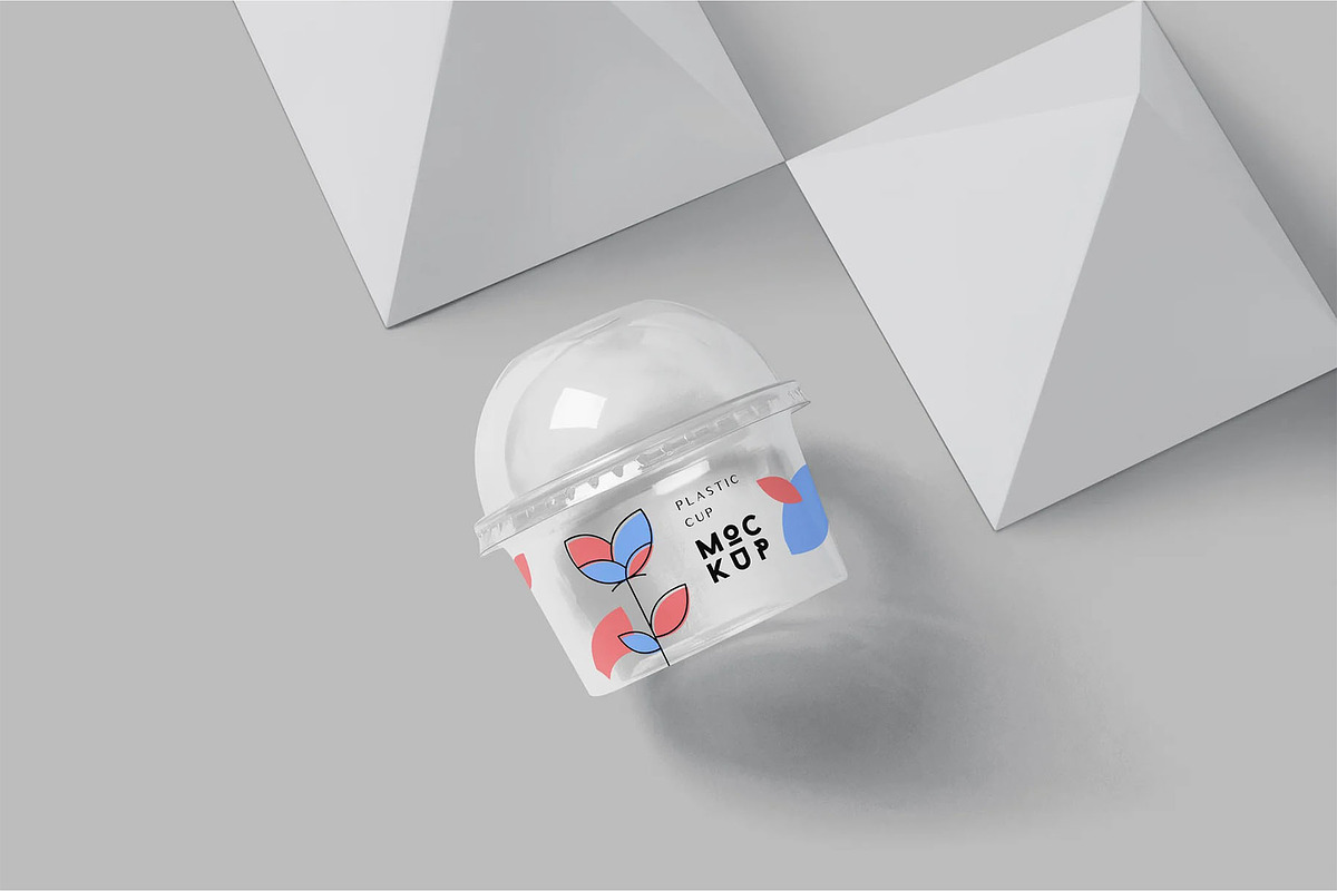 Transparent Ice Cream Cup Mockup, a Packaging Mockup by megostudi0 (Photo 4 of 7)