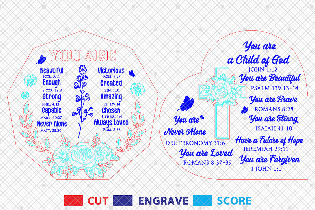 You are beautiful Christian Sign SVG, a Pattern Graphic by Lasercutiny (Photo 2 of 2)