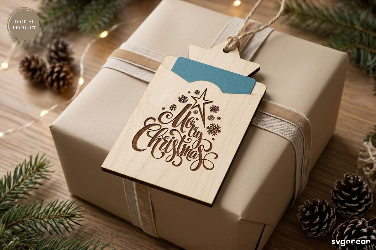 Christmas Card Holders SVG Bundle, a Decorative Illustration by svgocean (Photo 11 of 25)