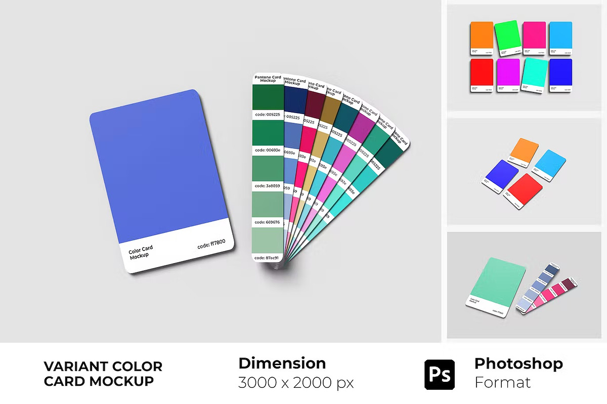 Variant Color Card Mockup, a Product Mockup by FDR Studio (Photo 1 of 5)