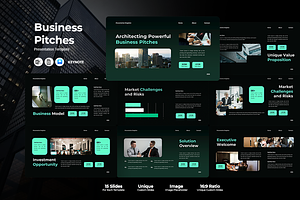 Business Pitches - Keynote Template, a Presentation Template by Iqsiart Studio