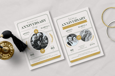 Wedding Anniversary Party Invitation, an Invitation Template by Vynetta