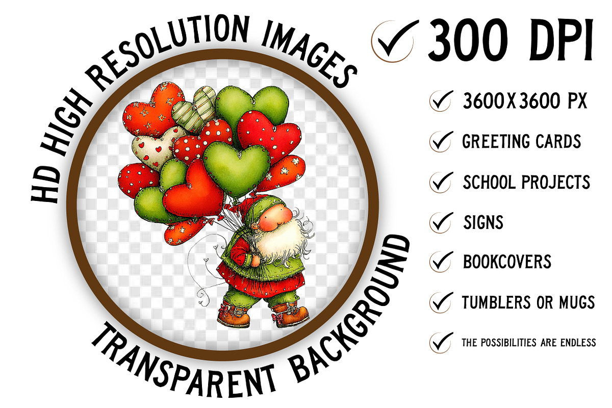 Quirky Valentine Santa Clipart, an Illustration by Craft Nest (Photo 5 of 8)