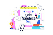 10 International Left Handers Day, a Person Illustration by denayunebgt (Thumbnail 4 of 4)