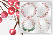 Watercolor Christmas Wreaths, a Decorative Illustration by Marina Grau (Thumbnail 2 of 3)