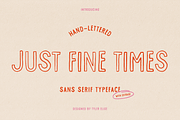 JUST FINE TIMES by Tyler Elise, a Handwritten Font by tylerelise (Thumbnail 1 of 5)