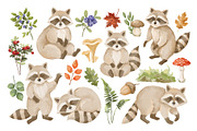 Watercolor Raccoon Clipart PNG, an Animal Illustration by ArtGiftsStudio (Thumbnail 3 of 5)