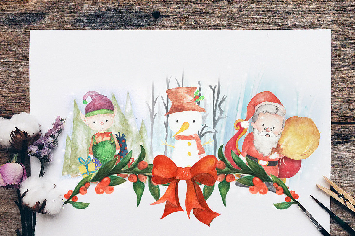 Christmas Cards Collectible Clipart, an Illustration by artemyst (Photo 1 of 4)