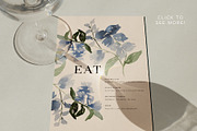 Soft Blue Watercolor Floral Set, an Illustration by One and Only Paper (Thumbnail 7 of 7)