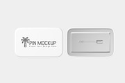 Rectangle Badge Pin Mockup PSD, a Merchandise Mockup by graphypix (Thumbnail 4 of 4)