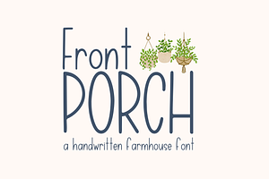 Front Porch, Cute Farmhouse Font