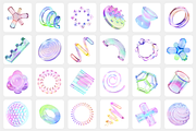3D Glass Shapes/ Abstract collection, a Graphic by LarysaZabrotskaya (Thumbnail 2 of 12)